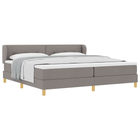 Boxspringbed 200x200 cm taupe met matras
