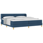 Boxspringbed 200x200 cm blauw stof