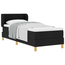 Boxspringbed met matras stof zwart 80x200 cm