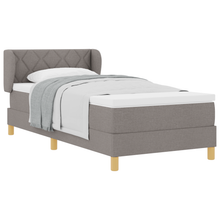 Boxspringbed met matras stof taupe 90x200 cm