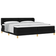 Boxspringbed 200x200 cm zwart stof