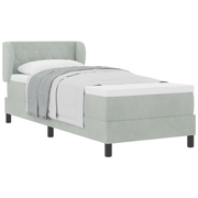 Boxspringbed 80x200 cm lichtgrijs fluweel