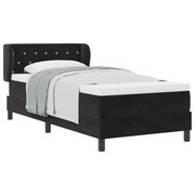 Boxspringbed met matras 100x200 cm zwart fluweel