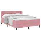 Boxspringbed met matras 140x190 cm roze fluweel
