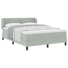 Boxspringbed met matras 160x200 cm lichtgrijs fluweel