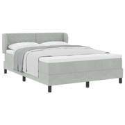 Boxspringbed met matras 160x200 cm lichtgrijs fluweel