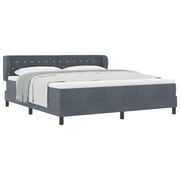Boxspringbed met matras 180x200 cm donkergrijs fluweel