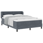 Boxspringbed 140x190 cm donkergrijs fluweel