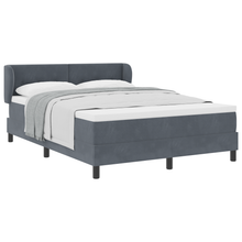 Boxspringbed met matras fluweel donkergrijs 140x200 cm