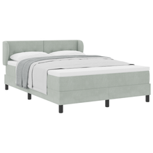 Boxspringbed met matras fluweel lichtgrijs 160x200 cm