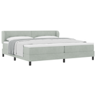 Boxspringbed 200x200 cm lichtgrijs fluweel