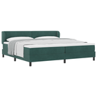 Boxspringbed met matras 200x200 cm donkergroen fluweel