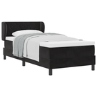 Boxspringbed met matras 90x190 cm zwart fluweel
