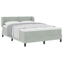 Boxspringbed met matras fluweel lichtgrijs 140x200 cm