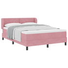 Box spring bed with mattress Pink 160 x 200 cm Velvet