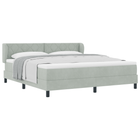Boxspringbed 180x200 cm lichtgrijs fluweel