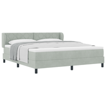 Boxspringbed met matras fluweel lichtgrijs 180x200 cm