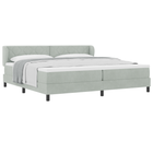 Boxspringbed 200x200 cm lichtgrijs fluweel