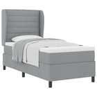 Boxspringbed 80x200 cm lichtgrijs stof