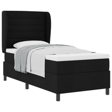 Boxspringbed met matras stof zwart 80x200 cm