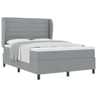 Boxspring bed met matras 140x190 cm lichtgrijs