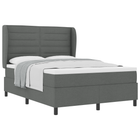 Boxspringbed 160x200 cm donkergrijs stof