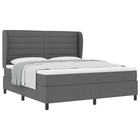 Boxspringbed 180x200 cm donkergrijs stof