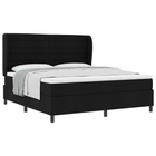 Boxspringbed 180x200 cm zwart met matras