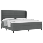 Boxspringbed 200x200 cm donkergrijs stof