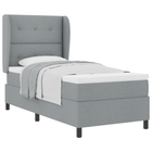 Boxspring bed 80x200 cm lichtgrijs stof