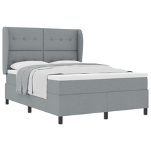 Boxspringbed met matras stof lichtgrijs 140x200 cm