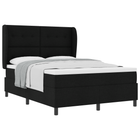 Boxspringbed met matras 140x200 cm zwart stof