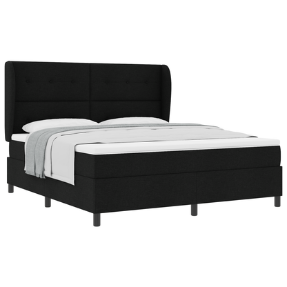Boxspringbed met matras stof zwart 180x200 cm