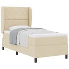 Boxspringbed 100x200 cm crème stof