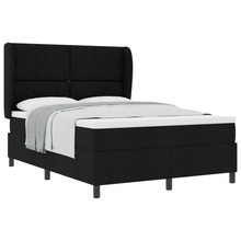 Boxspringbed met matras stof zwart 160x200 cm