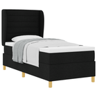 Box spring bed with Mattress Dark Grey 90x190 cm Black 80 x 200 cm