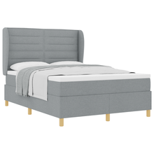 Boxspringbed met matras stof lichtgrijs 160x200 cm