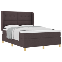 Boxspringbed met matras stof donkerbruin 140x200 cm