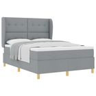 Box spring bed with Mattress Dark Grey 90x190 cm Light Grey Fabric
