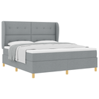 Boxspringbed 180x200 cm lichtgrijs stof