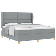 Boxspringbed 180x200 cm lichtgrijs stof