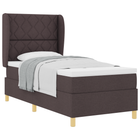 Boxspringbed met matras 100x200 cm donkerbruin
