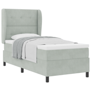 Boxspringbed 200x100 cm lichtgrijs polyester