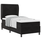 Boxspringbed met matras 100x200 cm zwart polyester