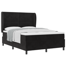 Boxspringbed met matras fluweel zwart 140x190 cm