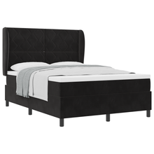 Boxspringbed met matras fluweel zwart 140x200 cm