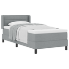 Boxspringbed 200x90 cm lichtgrijs met matras