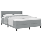 Box spring bed with mattress Light grey 200 x 160 cm Polyester
