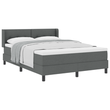 Boxspringbed met matras stof donkergrijs 160x200 cm