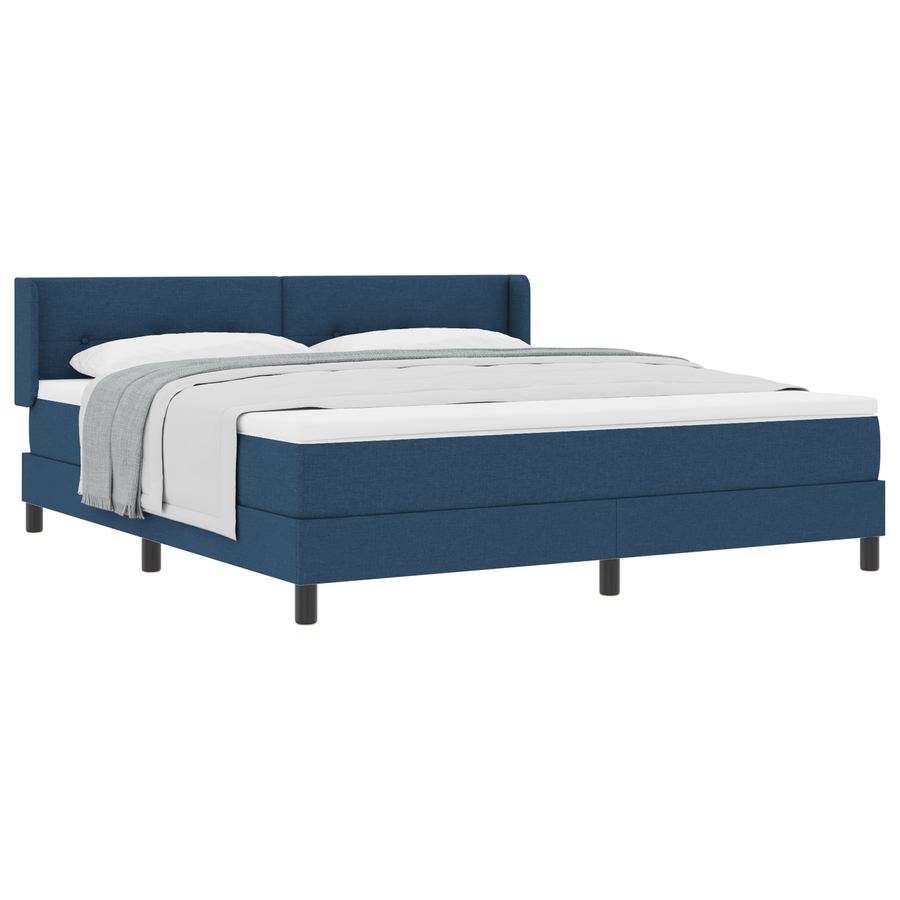 Boxspringbed met matras stof blauw 180x200 cm
